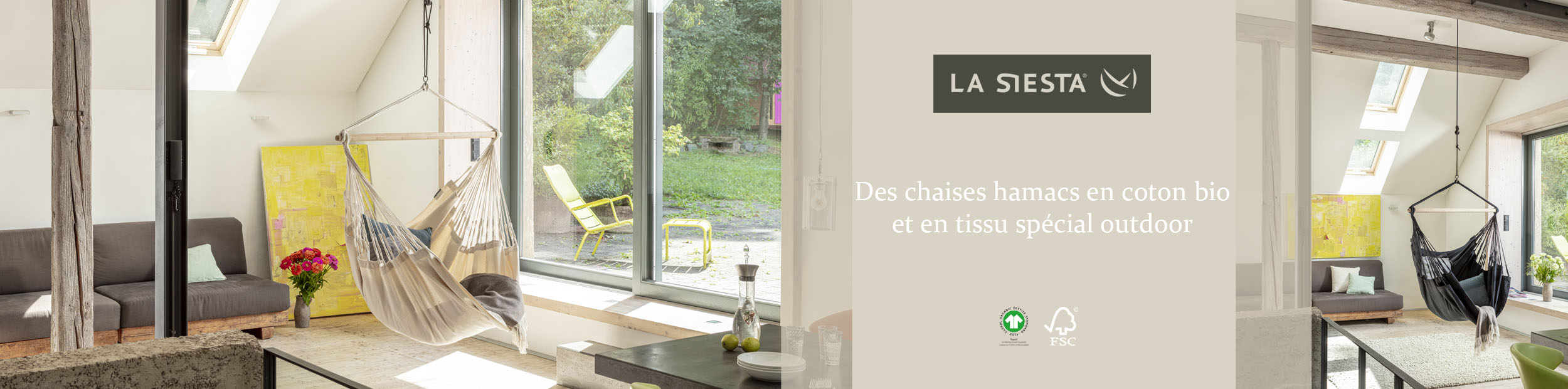 La Siesta chaise hamac Coton bio