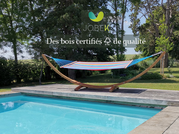 Hamac Jobek + support bois