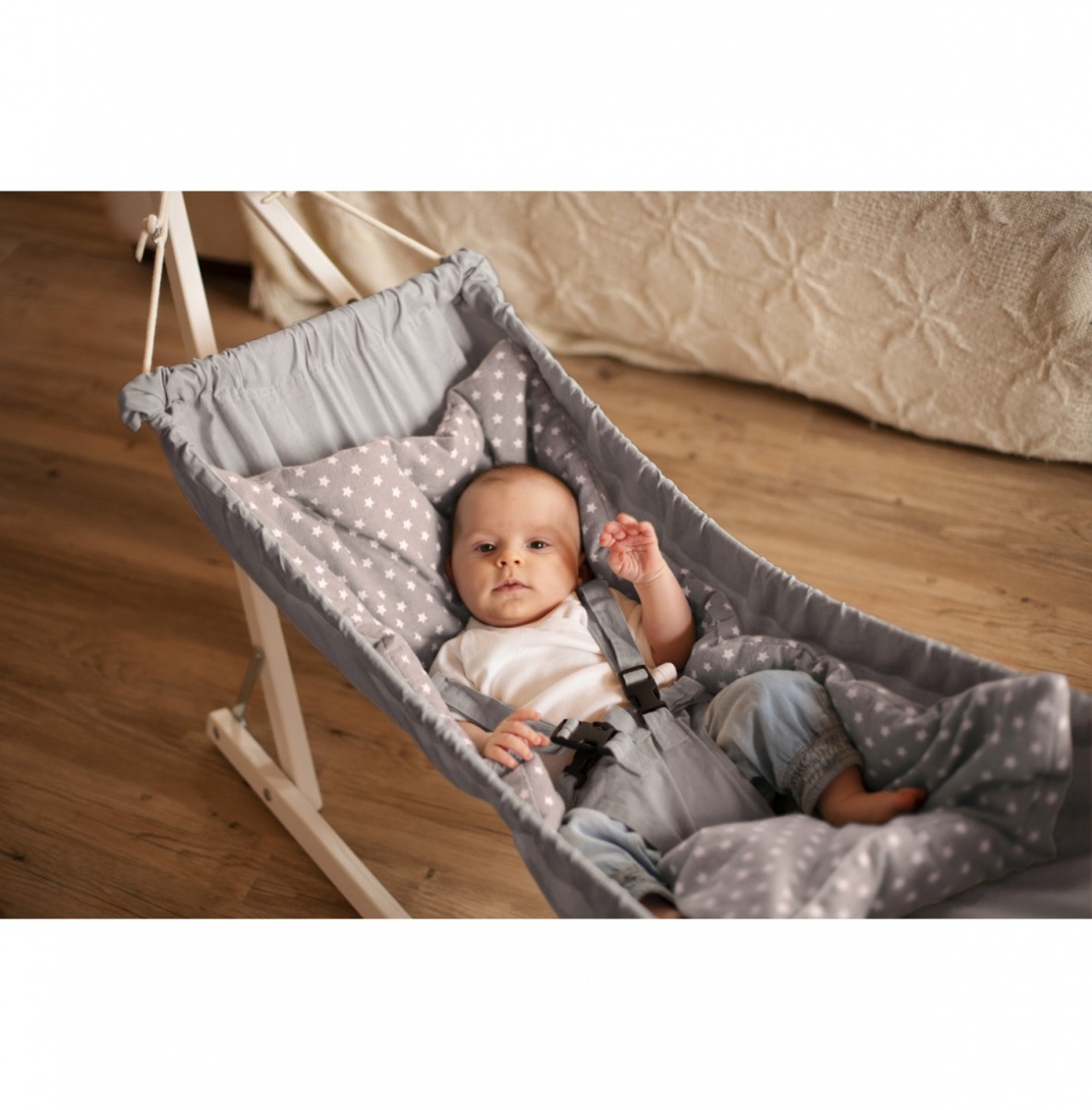 AMAZONAS - Pack hamac bb KOALA Silver Edition avec couverture rembourre SUNNY GREY