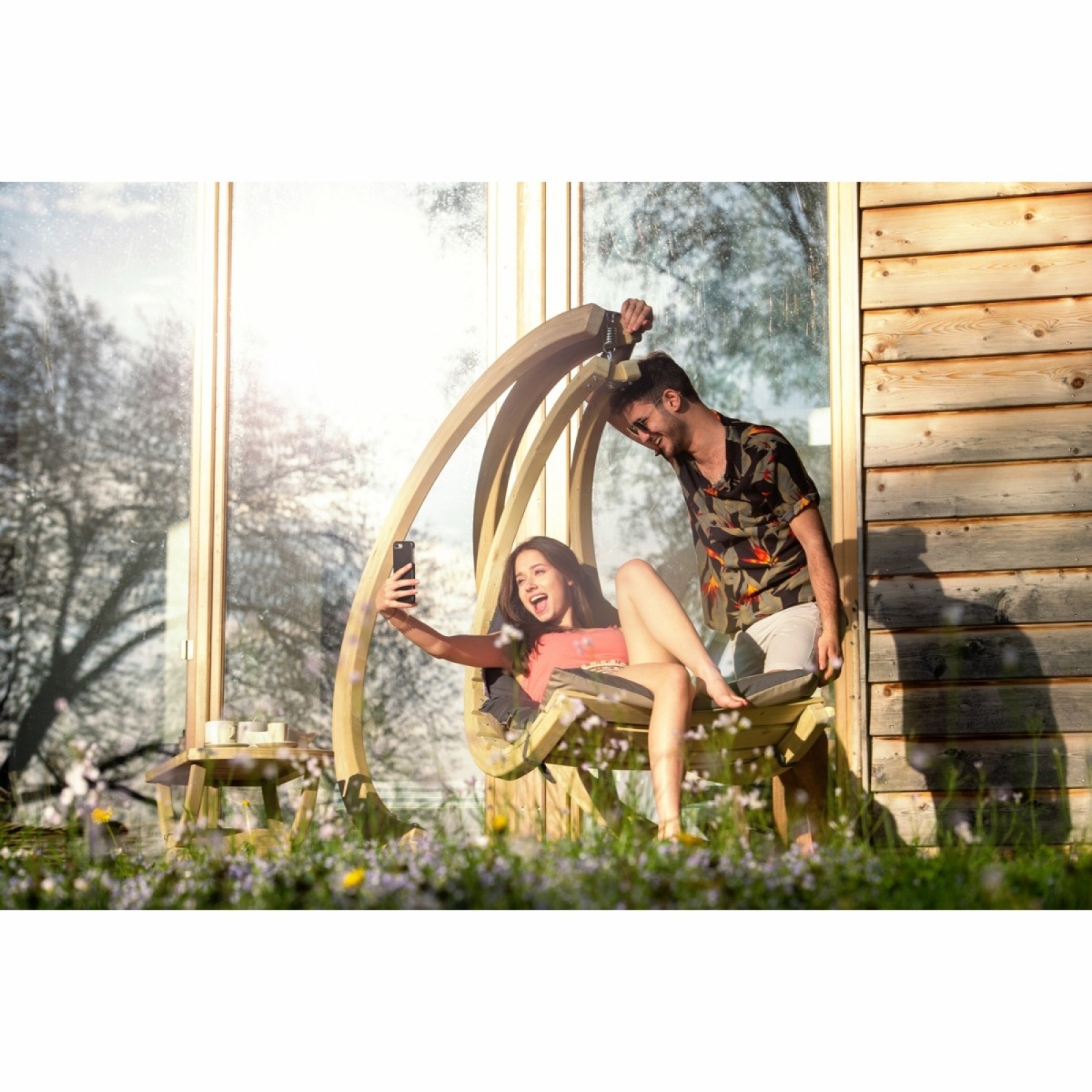 AMAZONAS- Fauteuil Suspendu Swing Chair Taupe ou Anthracite avec ...