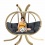AMAZONAS - Fauteuil GLOBO ROYAL anthracite weatherproof avec support bois