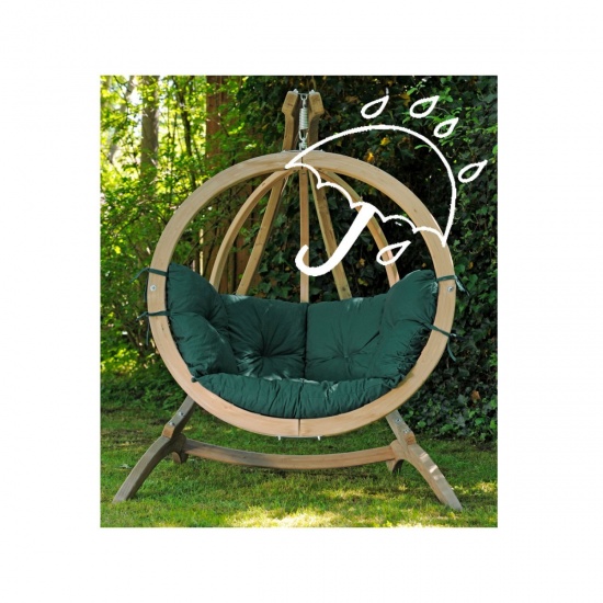 AMAZONAS - Fauteuil Suspendu GLOBO CHAIR Verde Weatherproof avec Support