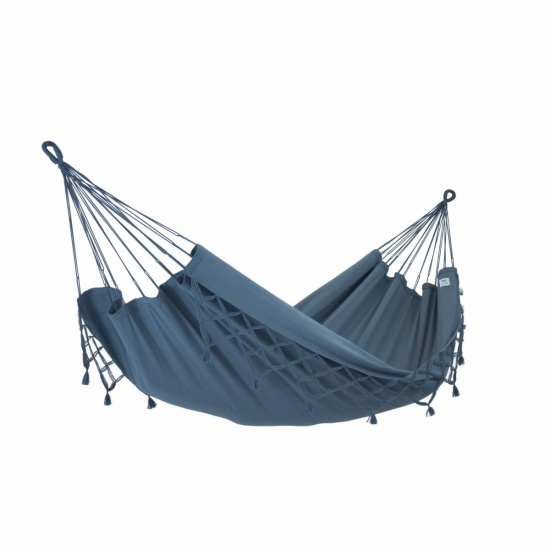 JOBEK - Hamac Classique Solo - KOCON Anthracite  Franges 340 x 140