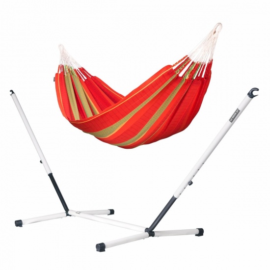 LA SIESTA - Pack Nautico Flora Rouge Chilli (coton bio)