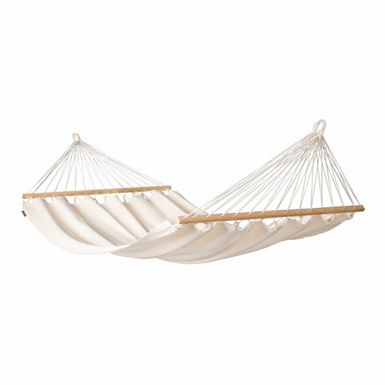 LA SIESTA - Hamac  barres double Florencia Latte (Coton Bio)