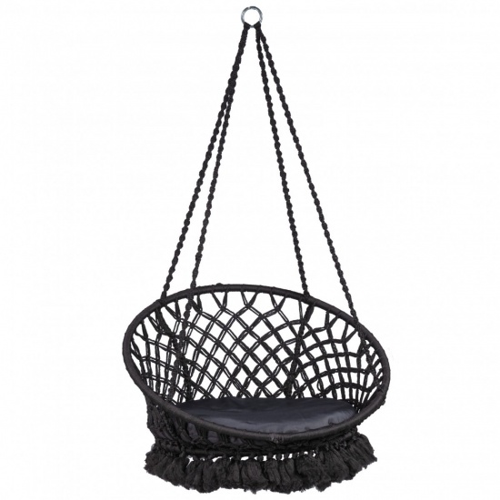 TROPILEX - Hamac Chaise Macram Noire