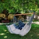 JOBEK - KONFORT Chaise hamac molletonne XXL Anthracite Taupe (Outdoor)