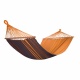 JOBEK - SEKOIA Rekto Verso Hamac Orange Bleu 100 % Coton + support Bois ARC 320