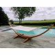 Set KING Hamac Barre Kouple Ecru + Support Bois ARC 400