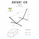 JOBEK - Support hamac non reglable ADVANT 120 Rouge 295-300