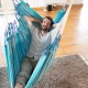 LA SIESTA - Chaise-Hamac Lounger HABANA Azure en coton bio