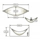LA SIESTA - Hamac Classique Double BRISA Toucan (Tissu Outdoor) 350 x 160