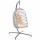 TROPILEX - Egg Gris P�le avec Support (Hamac Chaise en rotin)