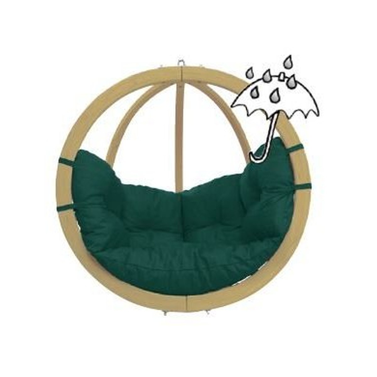 AMAZONAS- Fauteuil Suspendu Rembourré Fat Chair Creme - Maison